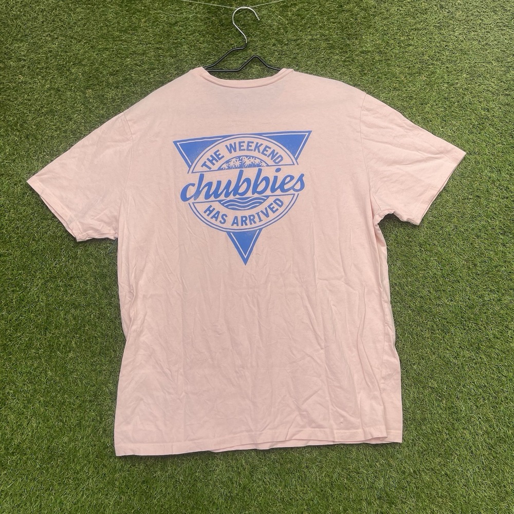Chubbies Shirt Mens XL Pink Pullover Lightweight The Weekend Has Arrived Beach